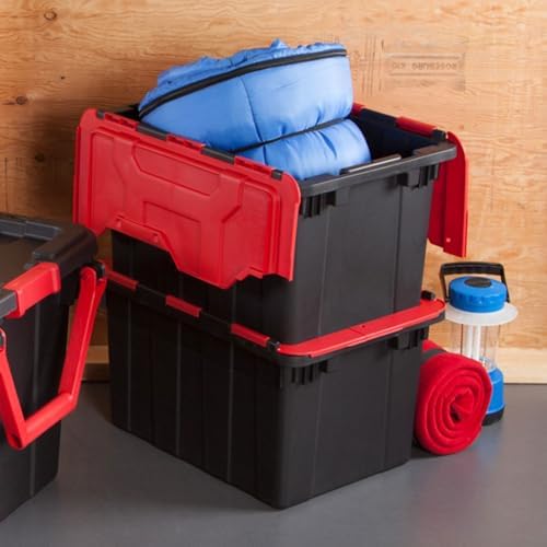 Sterilite Industrial Storage Tote with Lids for Garage, 12 Gallon, 6-Pack - Image 6