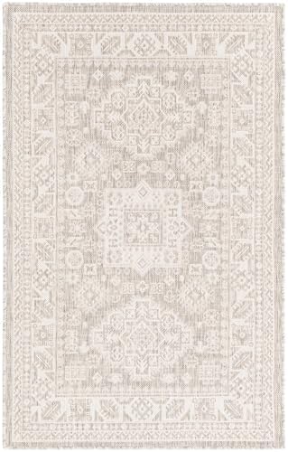 Rugs.com - Outdoor Aztec Rug – 3' 1 x 5' 3 Light Gray Indoor/Outdoor Rug – Easy-Clean, Stain-Resistant, Perfect for Patios, Decks, and Porches - Image 2