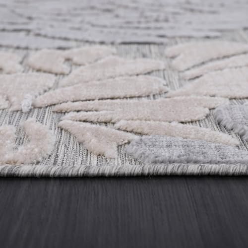 Luul Home Floral Indoor Outdoor Runner Rugs 2x7 Entryway Rug, Kitchen, Hallway Rug Washable Stain Resistant Outside Carpet Beige 2 x 7 - Image 5