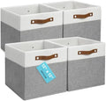 OrganiHaus 12x12 Cube Storage Bins, Set of 4 - Fabric Storage Cubes by OrganiHaus