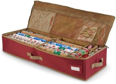 Covermates Gift Wrap Storage Organizer, 38" W x 13" D x 6.5" H, Red by Covermates