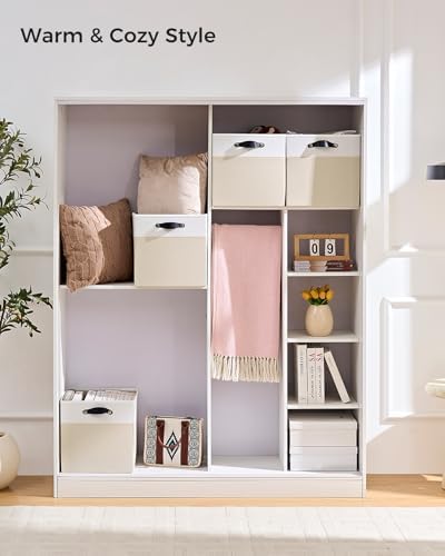 Cube Storage Bins | 10.5"x10.5"x11", Beige & White, 6 Pack - Image 7