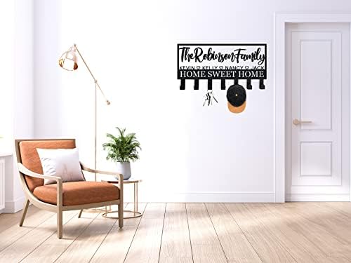 Personalized Family Name Key Holder, Entryway Key Rack, Last Name Key Holder for Wall - Image 2