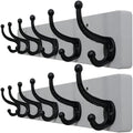 WEBI Rustic Coat Rack Wall Mount,24" Long 6 Cast Iron Coat Hooks Wall Mounted,Heavy Duty Wood Wall Coat Hanger Hooks for Hanging Coats,Jacket,Clothes,Backpack,Farmhouse,Gray,2 Packs by WEBI