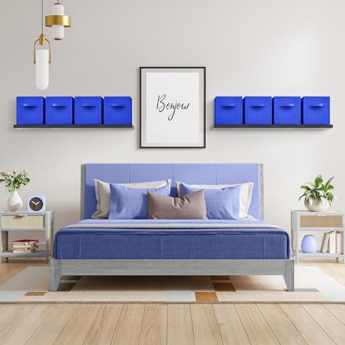 Sorbus Fabric Storage Cubes, 8 Pack, with Handles (13 Inch, Royal Blue) - Image 3