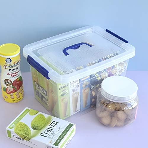 10 L Clear Plastic Storage Latch Box with Handle, 6-Pack - Image 4