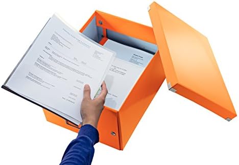 Leitz A5 Storage Box, Click and Store Range 60430001 - Small, Orange Storage Box A4 - Image 2