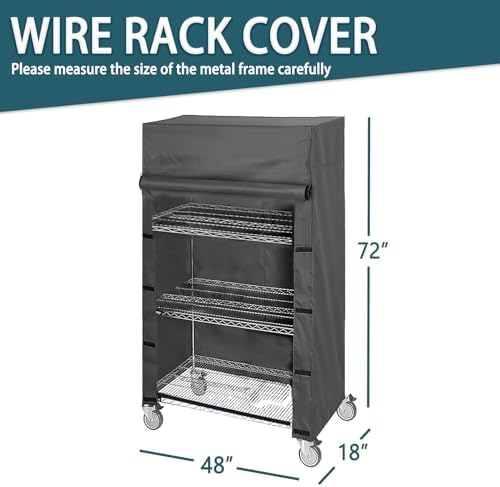 Shelving Dust Cover, Fits 48" W x 18" D x 72" H Garage Storage Rack - Image 2