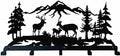 DEKADRON Wall-Mounted Coat Rack, Metal Wall Hanger, Deer Family Metal Coat Rack, Wall Mount Hanger, Home Decoration, Hat Rack, Key Rack, Entryway Coat Hooks, Metal Rack, Coat Hook, 24x13 Inches by DEKADRONMetalWallArt