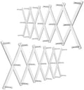 WEBI Accordion Wall Hanger,Expandable Wooden Hat Rack for Wall Mounted Coat Rack,Accordion Hat Hooks Holder for Baseball Caps,17 Peg Hooks,White,2 Packs by WEBI