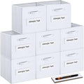 13x13x13 storage cube bins(Set of 8)Fabric storage cubes with 8 Labels Window Cards & a Pen,storage cubes 13x13, storage bin, Collapsible 13 inch cube storage bins,Cubby Organizer Boxes, White by Artsdi
