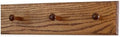 Solid Oak Xtra-Wide Shaker Peg Rack -Made in The USA - Chestnut Stain 18 x 4.5 Inch Xtra Wide with 3 Pegs by PEG+AND+RAIL