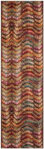 Liora Manne Marina Indoor/Outdoor Power Loomed Synthetic Blend Low Profile Area Rug - Contemporary Graphic Casual Colorful (Ripple Multi) (1'11" x 7'6") - Image 3