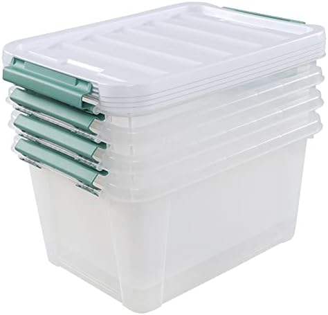 Latching Storage Bins with Lids, 20 Qt Stackable Box, 4-Pack - Image 7