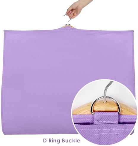 Univivi 40 Inch Dance Costume Garment Bags for Dancers, Purple, 8 Pack - Image 4