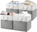 Patvingot 13-Inch Fabric Cube Storage Bins with Handles,4 Pack,Foldable by Patvingot