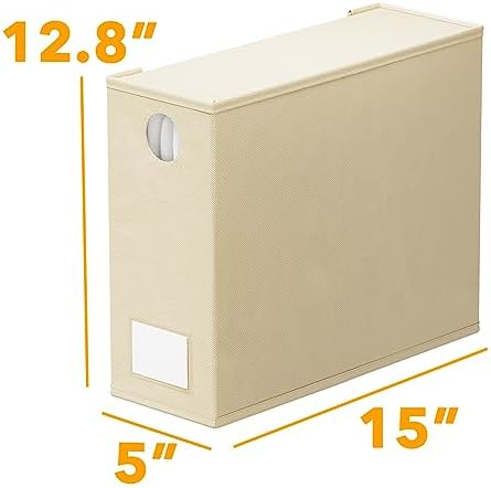 SpaceAid 10 Pack Bed Sheet Organizers and Storage, Foldable Sheet Organizer for Linen Closet, Sheets Set Folder Keeper with Window XL (Queen & King Size) Organizing Bedding Container, Beige - Image 7