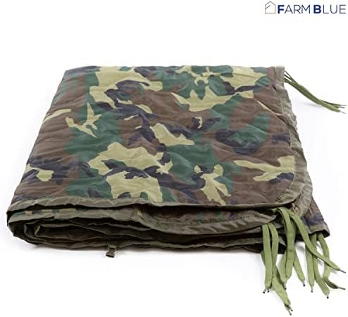 Farm Blue Jungle Camo Army Camping Blanket - Authentic and Improved Woobie Blanket Poncho Liner - Lightweight, Multi-Functional, All Weather, Versatile - Go Backpacking or Car Camping Outdoor - Image 3