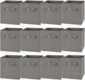 Yinder 4 Pcs Cube Storage Bin Gray 14''x10''x8'' Storage Cubes by Yinder