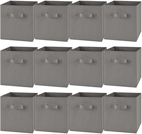 Yinder 4 Pcs Cube Storage Bin Gray 14''x10''x8'' Storage Cubes by Yinder
