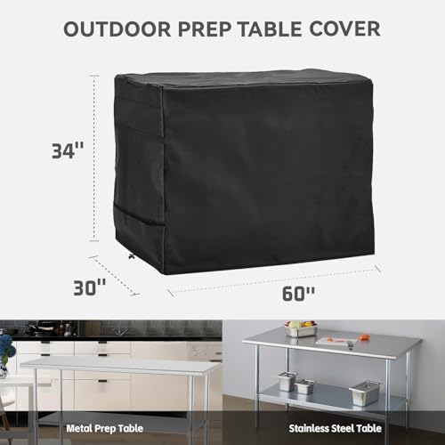 Stainless Steel Table Cover for 60 x 30 Inch Metal Prep Table Black - Image 2
