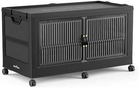 BROVIEW 340Qt Stackable Storage Bins with Lid for Home Dorm, 1Pack Black by BROVIEW-EnjoytheArtofLife