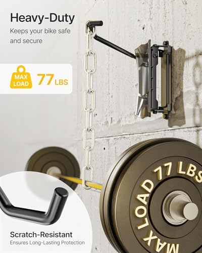monTEK Swivel Bike Wall Mount for Fat Tire, Up to 4.5" Tire Width, 4 Pack - Image 5