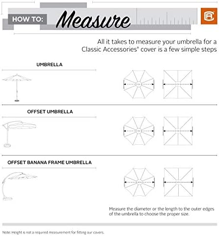 Classic Accessories Veranda Water-Resistant 13 Foot Offset Banana Frame Patio Umbrella Cover, Outdoor Umbrella Cover - Image 4