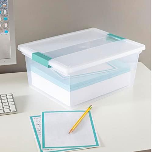 Sterilite Deep Clip Box, Clear Storage Bin with Latching Lid, 4 Pack - Image 6