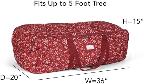 Covermates Christmas Tree Storage Bag, Red Snowflake - Image 3