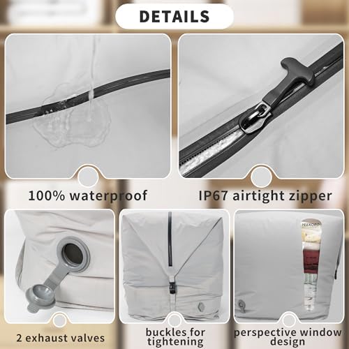 Vacuum Storage Bags for Home, Large Reusable Compression Bags - Image 4