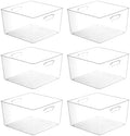 Vtopmart 6 Pack Extra Large Clear Storage Bins, 13x13 Cube Organizer by Vtopmart