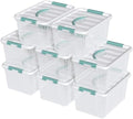 8-Pack 14 Quart Stackable Storage Bin, Plastic Box with Handle by Uumitty
