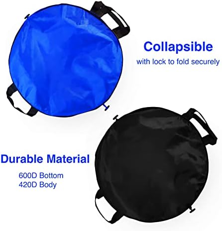 33 Gallon Capacity Large Durable Waterproof Combo pop up Recycle and Trash Collapsible Garbage containers, cans with Zipper Cover Great for Outdoor Indoor use -Camping, Party, Backyard, Beach - Image 3