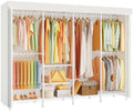 ULIFHOME H41C Clothes Rack with Cover, Covered Clothing Rack Heavy Duty by UlifHome
