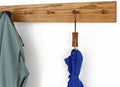 Solid Oak Xtra-Wide Shaker Peg Rack -Made in The USA - Golden Oak Stain 29 x 4.5 Inches with 5 Pegs by PEG+AND+RAIL