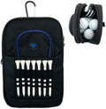 Golf Bag Pouch for Balls and Accessories | 3 Zipper Pockets | Detachable Clip | Store Up to 15 Balls | Front Tee Holder and 10 Bamboo Tees 3 1/4 in by VIVAEAGLE