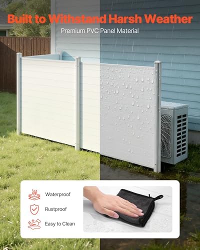 VEVOR Outdoor Privacy Screen 50in W x 50in H 3-Panel Air Conditioner Fence - Image 5