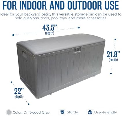 Plastic Development Group Outdoor Deck Box, Standard Close, Gray, 73 Gal - Image 2