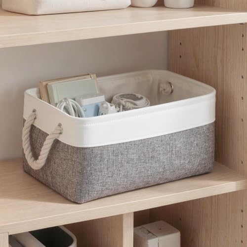 13.8x9.8x6.7 Inch Fabric Small Storage Bins with Handles 6 Pack - Image 6