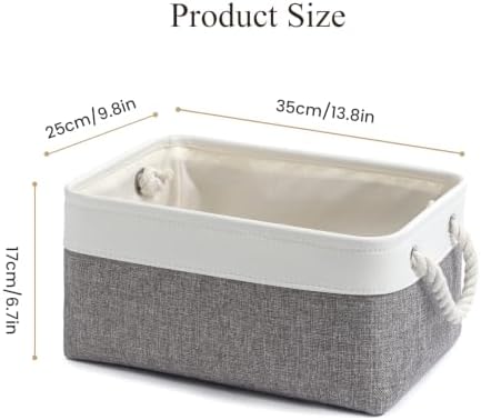 13.8x9.8x6.7 Inch Fabric Small Storage Bins with Handles 6 Pack - Image 4