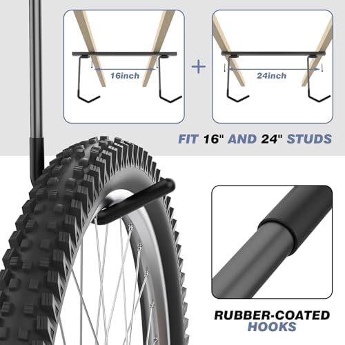 WALMANN Ceiling Mounted Bike Rack for Garage, Ceiling Bike Storage - Image 4