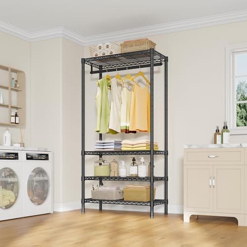 VIPEK V1 Medium Portable Garment Racks for Bedroom/Apartments/Dorms, Black - Image 3