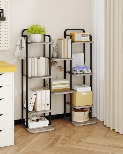 Hzuaneri 6 Tiers Vertical Shoe Rack, Tall Shoes Shelf with 2 Hooks - Image 6