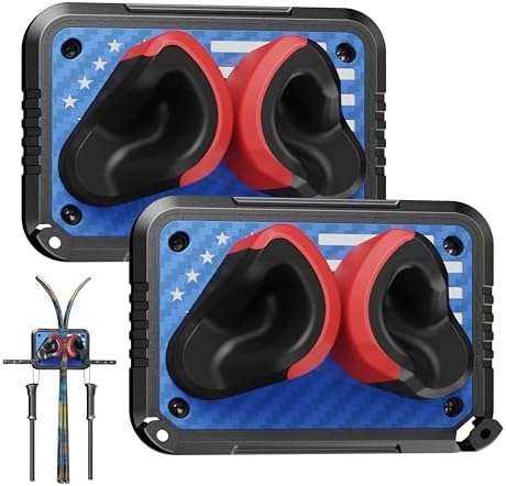 Ski Rack Wall Mount Ski & Snowboard Skateboard Wall Mount Fits Any Board holder Up to 25lbs Vertical Ski Storage Rack for Home & Garage Space-Saving Winter Gear Organizer 2Pack by Unknown