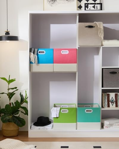 Cube Storage Bins, Macaron & Cream White, 13x15x13 In, 4 Pack - Image 6