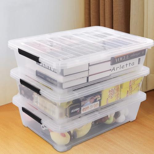 3-Pack 40 Quart Clear Plastic Underbed Container, Box for Under Bed - Image 5