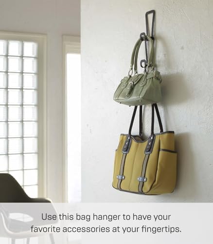 YAMAZAKI Home Chain Link Bag Holder - Closet Storage Hanging Organizer Rack Steel One Size Black - Image 5