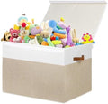 Large Toy Storage Box with Lid, Toy Chest Bin Boxes Basket with Dividers by Gowee