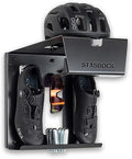 Stasdock Wall Bike Rack | Bike Storage Wall Mount System | For Race Bicycles (Happy Black) and Mountain Bikes | Bike Shelf | Indoor bike wall bracket | Store your helmet and shoes | Home and Garage by Stasdock